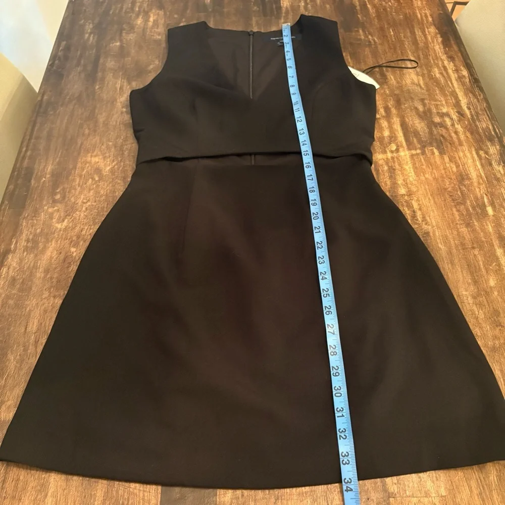 FRENCH CONNECTION Black Whisper V neck Cut Out Dress! Sleeveless. Lined. NEW! 8